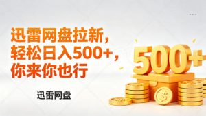 迅雷网盘锐评拉新,轻松日入几张,小白副业首选-21资源库