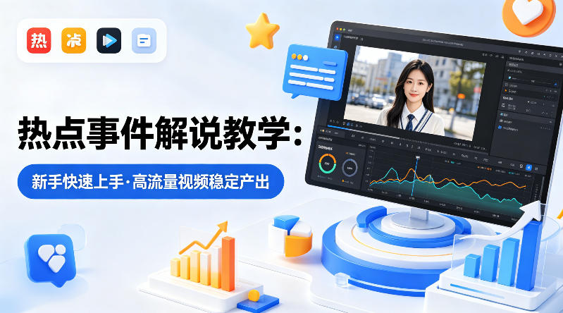 某大V的热点事件解说教学，新手也能快速上手，稳定产出高流量解说视频-21资源库