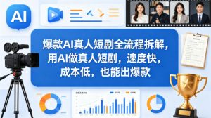 爆款AI真人短剧全流程拆解，用AI做真人短剧，速度快，成本低，也能出爆款-21资源库