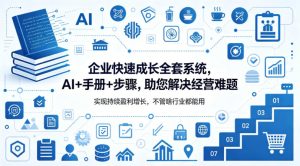 企业快速成长全套系统，AI+手册+步骤，助您解决经营难题，实现持续盈利增长，不管啥行业都能用-21资源库
