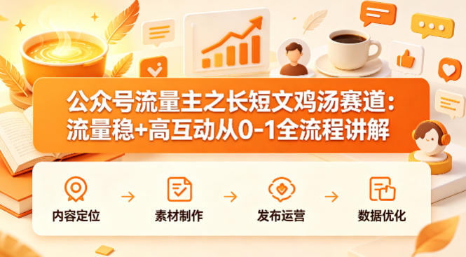 公众号流量主之长短文鸡汤赛道，流量稳+高互动，从0-1全流程讲解-21资源库