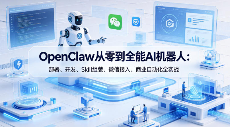 OpenClaw从零到全能AI机器人：部署、开发、Skill组装、微信接入、商业自动化全实战-21资源库