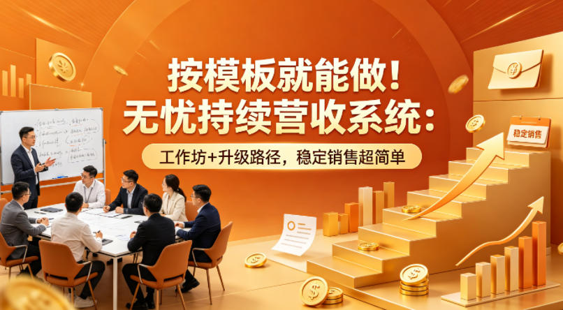 按模板就能做！无忧持续营收系统：工作坊+升级路径，稳定销售超简单【原创双语字幕】-21资源库