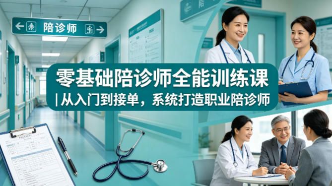 零基础陪诊师全能训练课｜从入门到接单，系统打造职业陪诊师-21资源库