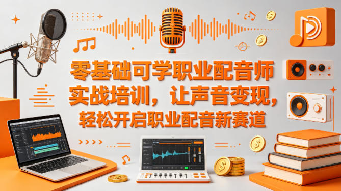 零基础可学职业配音师实战培训，让声音变现，轻松开启职业配音新赛道-21资源库