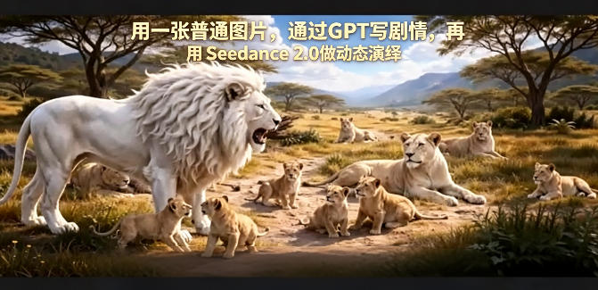 用一张普通图片，通过GPT写剧情，再用Seedance 2.0做动态演绎，居然能生成迪士尼风格搞笑动画-21资源库