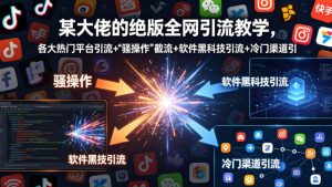 某大佬的绝版全网引流教学，各大热门平台引流+”骚操作”截流+软件黑科技引流+冷门渠道引流等-21资源库