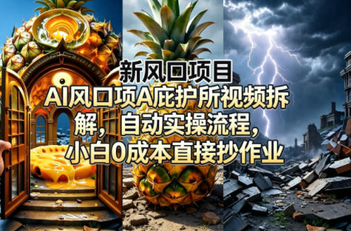 新风口项目AI庇护所视频拆解，自动实操流程，小白0成本直接抄作业-21资源库