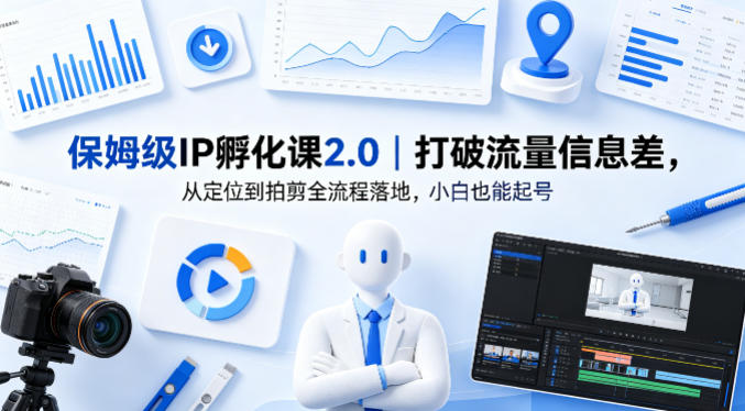 保姆级IP孵化课2.0｜打破流量信息差，从定位到拍剪全流程落地，小白也能起号-21资源库