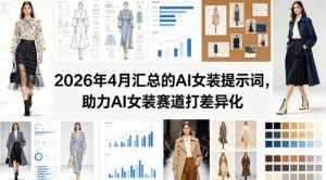 2026年4月汇总的AI女装提示词，助力AI女装赛道打差异化-21资源库