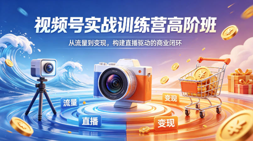 视频号实战训练营高阶班，从流量到变现，构建直播驱动的商业闭环（26年4月）-21资源库