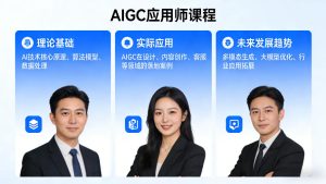 AIGC应用师课程，覆盖了AI技术的理论基础、实际应用、以及未来发展趋势-21资源库