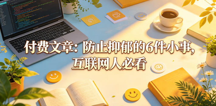付费文章：防止抑郁的6件小事，互联网人必看！-21资源库