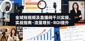 全域短视频及直播间千川实操，实战指南·流量增长·ROI提升-21资源库
