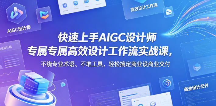快速上手AIGC设计师专属高效设计工作流实战课，不绕专业术语、不堆工具，轻松搞定商业设计交付-21资源库