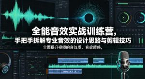 全能音效实战训练营，手把手拆解专业音效的设计思路与剪辑技巧，全面提升视频的音效质感-21资源库