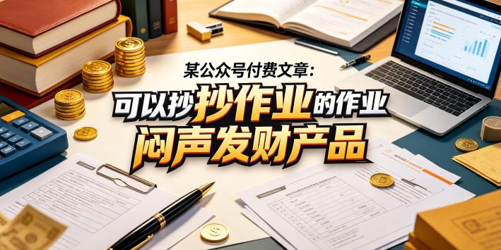 某公众号付费文章：可以抄作业的闷声发财产品-21资源库