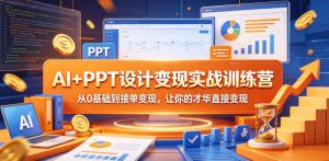 AI+PPT设计变现实战训练营,从0基础到接单变现,让你的才华直接变现-21资源库