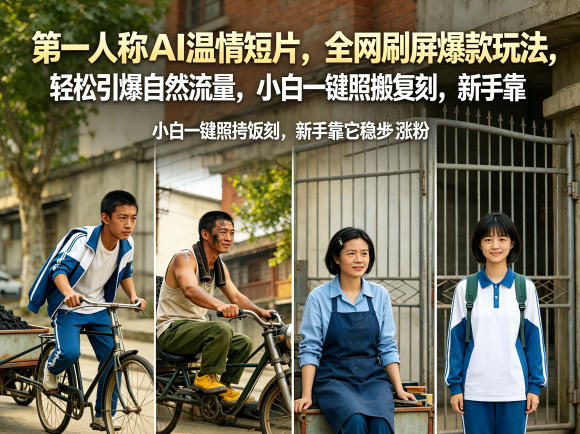第一人称AI温情短片，全网刷屏爆款玩法，轻松引爆自然流量，小白一键照搬复刻，新手靠它稳步涨粉-21资源库