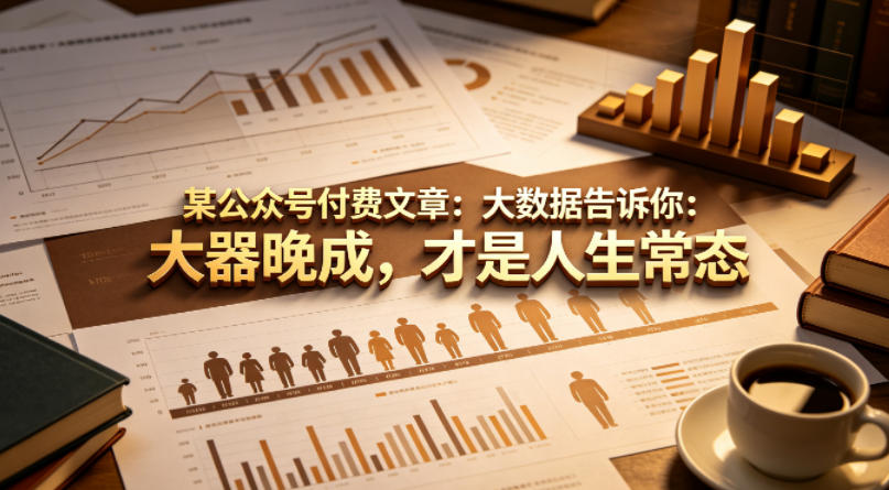 某公众号付费文章：大数据告诉你：大器晚成，才是人生常态-21资源库