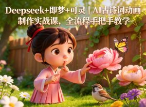 Deepseek+即梦+可灵｜AI古诗词动画制作实战课，全流程手把手教学-21资源库