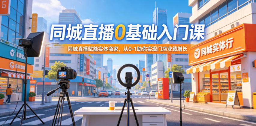 同城直播0基础入门课，同城直播赋能实体商家，从0-1助你实现门店业绩增长-21资源库