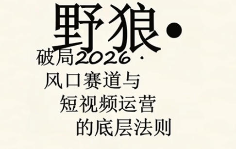 野狼团队·多平台实操运营课，覆盖AI口播、服装、好物、漫剪等热门玩法（更新4月29日）-21资源库