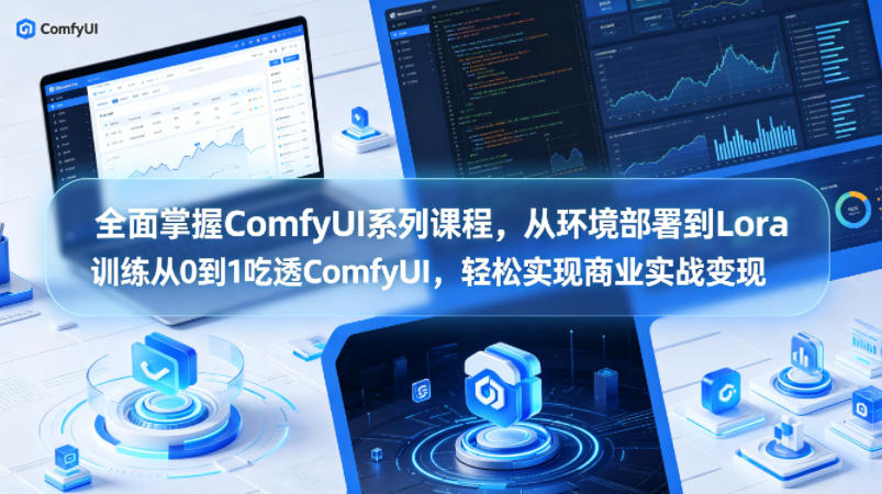 全面掌握ComfyUI系列课程，从环境部署到Lora训练从0到1吃透ComfyUI，轻松实现商业实战变现-21资源库