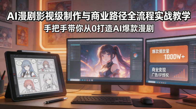 AI漫剧影视级制作与商业路径全流程实战教学，手带你从0打造AI爆款漫剧-21资源库