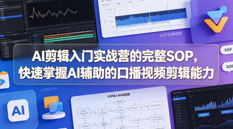 AI剪辑入门实战营的完整SOP，快速掌握AI辅助的口播视频剪辑能力-21资源库