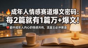 公众号流量主成年人情感心理赛道，流量最大，受众最广的主流赛道之一，平均每2篇就有1篇万爆文章-21资源库