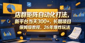 店群矩阵自动化打法，新平台当天300+，长期项目，保姆级教程，26年爆炸玩法【揭秘】-21资源库