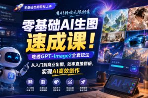 零基础AI生图速成课！吃透GPT-Image2全套玩法，从入门到商业出图，效率直接翻倍，实现AI高效创作-21资源库