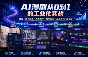 AI漫剧从0到1的工业化实战，覆盖“选本改编—美术资产—视频生成—后期剪辑”全链路（更新6月）-21资源库