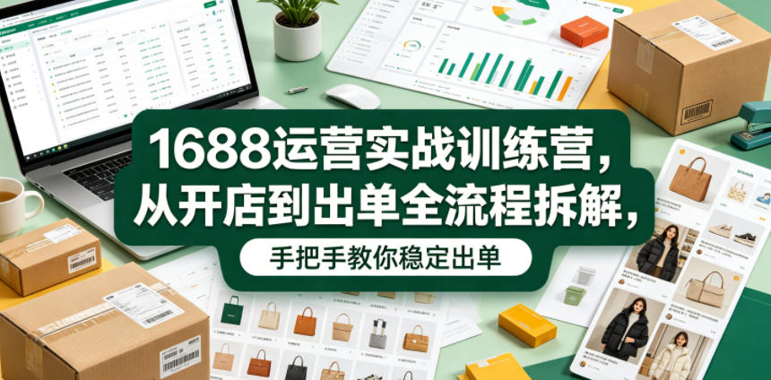 1688运营实战训练营，从开店到出单全流程拆解，手把手教你稳定出单（更新0620）-21资源库