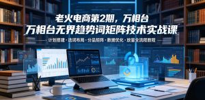 老火电商第2期，万相台无界趋势词矩阵技术实战课，计划搭建・选词布局・分品矩阵・数据优化・放量全流程教程-21资源库