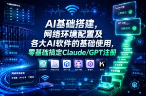 AI基础搭建，网络环境配置及各大AI软件的基础使用，零基础搞定Claude/GPT注册-21资源库