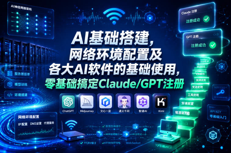 AI基础搭建，网络环境配置及各大AI软件的基础使用，零基础搞定Claude/GPT注册-21资源库