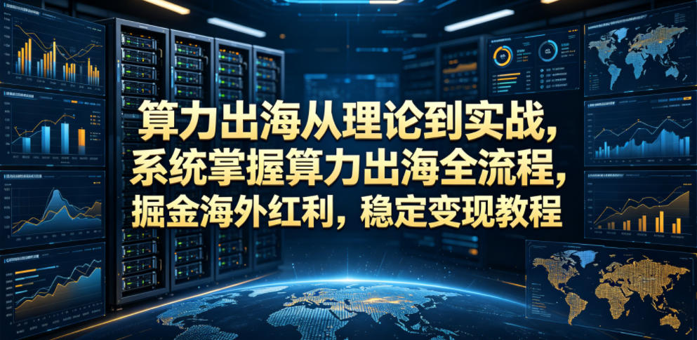 算力出海从理论到实战，系统掌握算力出海全流程，掘金海外红利，稳定变现教程-21资源库