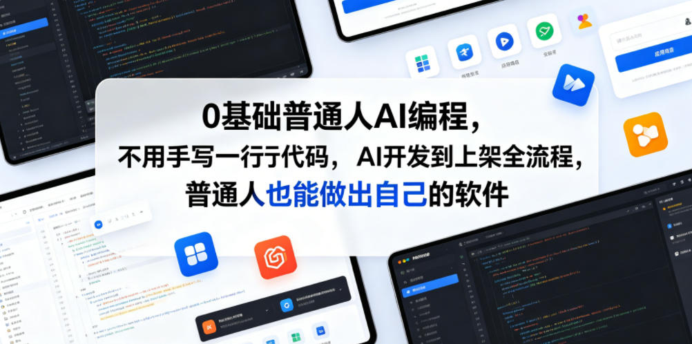 0基础普通人AI编程，不用手写一行代码，AI开发到上架全流程，普通人也能做出自己的软件-21资源库
