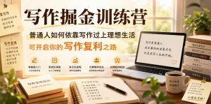 写作掘金训练营,普通人如何依靠写作过上理想生活,可开启你的写作复利之路(更新6月)-21资源库
