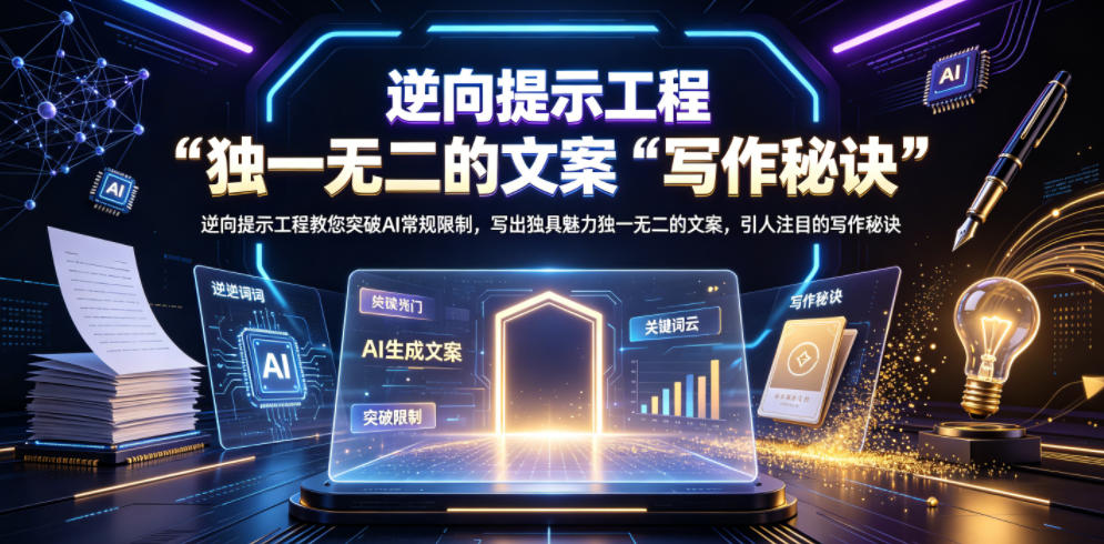 逆向提示工程教您突破AI常规限制，写出独具魅力独一无二的文案，引人注目的写作秘诀【原创双语字幕】-21资源库