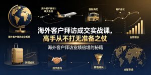 海外客户拜访成交实战课，高手从不打无准备之仗，海外客户拜访业绩倍增的秘籍-21资源库