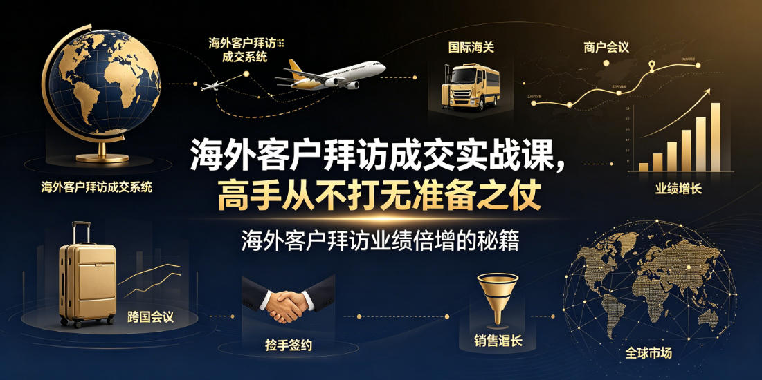 海外客户拜访成交实战课，高手从不打无准备之仗，海外客户拜访业绩倍增的秘籍-21资源库