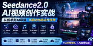 Seedance2.0 AI视频创作实战，从新手到AI导演，0基础也能成片接单变现-21资源库