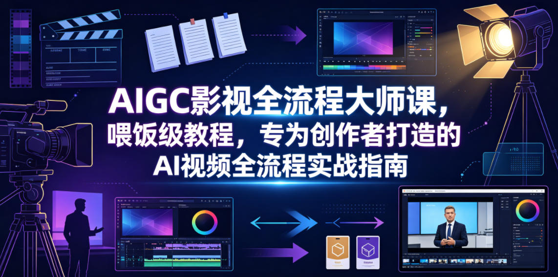 AIGC影视全流程大师课，喂饭级教程，专为创作者打造的AI视频全流程实战指南-21资源库