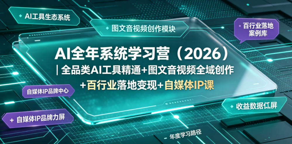 AI全年系统学习营（2026）｜全品类AI工具精通+图文音视频全域创作+百行业落地变现+自媒体IP打造年度进阶大课-21资源库