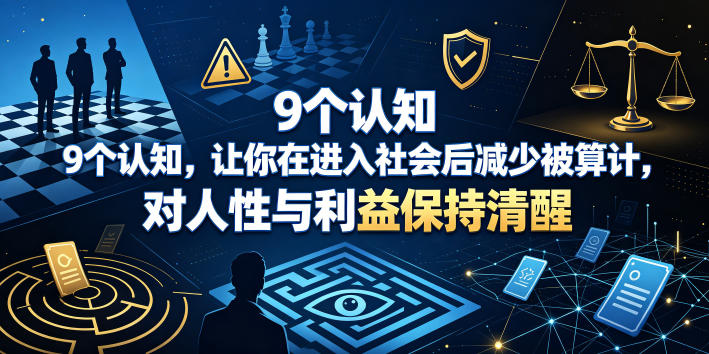 付费文章：9个认知，让你在进入社会后减少被算计，对人性与利益保持清醒-21资源库