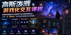 高斯泼溅与游戏化交互课程，将高斯泼溅技术与传统的节点式逻辑深度结合，打造一套“游戏化”的沉浸式场景的交互系统-21资源库