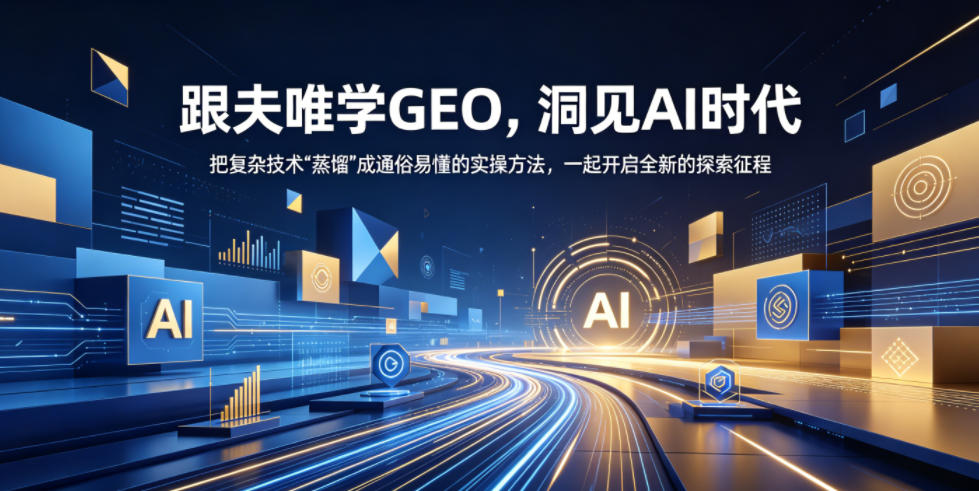跟夫唯学GEO，洞见AI时代，把复杂技术“蒸馏”成通俗易懂的实操方法，一起开启全新的探索征程-21资源库